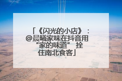 《闪光的小店》：@晨曦家味在抖音用 “家的味道” 拴住南北食客