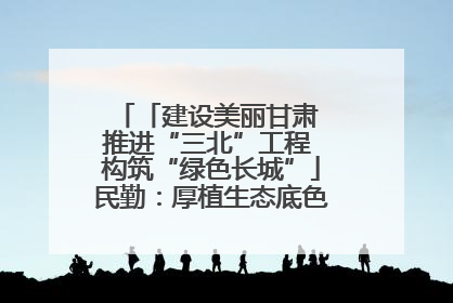「建设美丽甘肃 推进“三北”工程 构筑“绿色长城”」民勤：厚植生态底色 筑牢绿色屏障