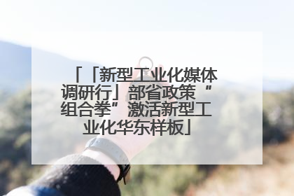「新型工业化媒体调研行」部省政策“组合拳”激活新型工业化华东样板