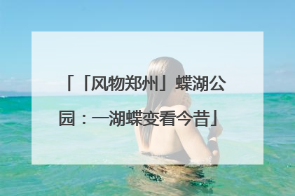 「风物郑州」蝶湖公园：一湖蝶变看今昔