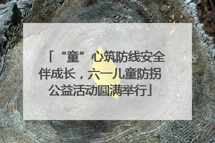 “童”心筑防线安全伴成长，六一儿童防拐公益活动圆满举行