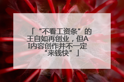 “不看工资条”的王自如再创业，但AI内容创作并不一定“来钱快”
