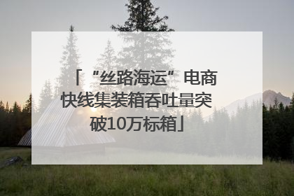 “丝路海运”电商快线集装箱吞吐量突破10万标箱