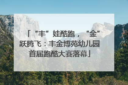 “丰”娃酷跑，“金”跃腾飞：丰金博苑幼儿园首届跑酷大赛落幕