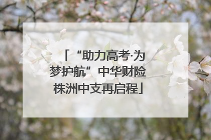 “助力高考·为梦护航”中华财险株洲中支再启程