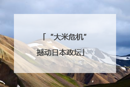 “大米危机”撼动日本政坛