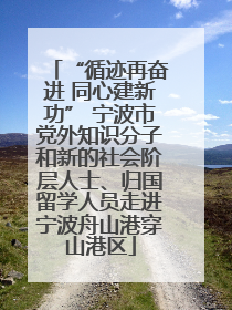 “循迹再奋进 同心建新功” 宁波市党外知识分子和新的社会阶层人士、归国留学人员走进宁波舟山港穿山港区