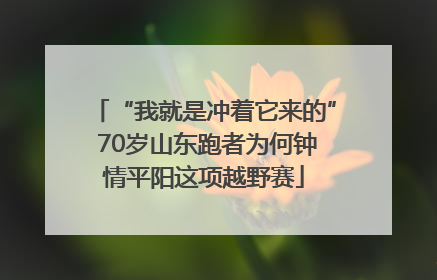 “我就是冲着它来的” 70岁山东跑者为何钟情平阳这项越野赛
