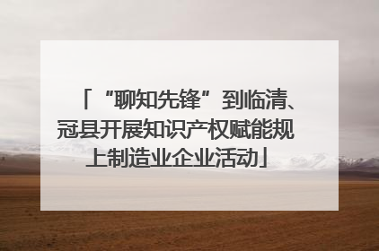 “聊知先锋”到临清、冠县开展知识产权赋能规上制造业企业活动