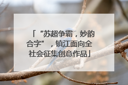 “苏超争霸，妙韵合字”，镇江面向全社会征集创意作品