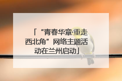 “青春华章·重走西北角”网络主题活动在兰州启动