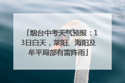 烟台中考天气预报：13日白天，莱阳、海阳及牟平局部有雷阵雨
