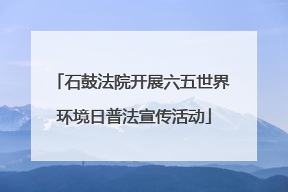 石鼓法院开展六五世界环境日普法宣传活动