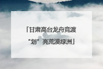 甘肃高台龙舟竞渡“划”亮荒漠绿洲