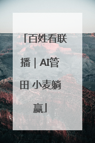 百姓看联播｜AI管田 小麦躺赢