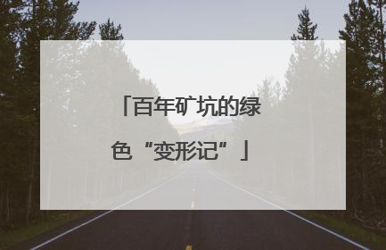 百年矿坑的绿色“变形记”