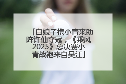 白娘子携小青来助阵许仙夺冠，《乘风2025》总决赛小青战袍来自吴江