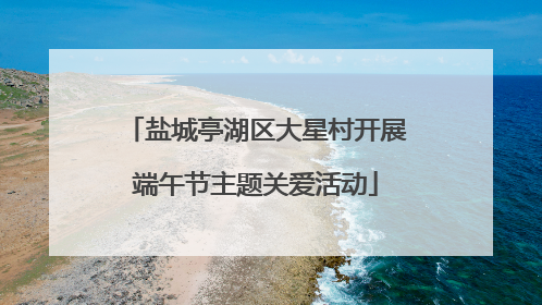 盐城亭湖区大星村开展端午节主题关爱活动