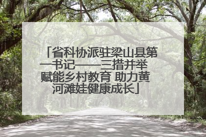 省科协派驻梁山县第一书记——三措并举 赋能乡村教育 助力黄河滩娃健康成长