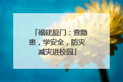 福建厦门：查隐患，学安全，防灾减灾进校园