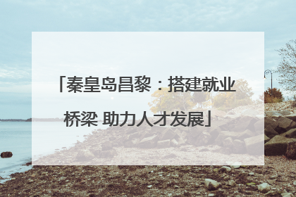 秦皇岛昌黎：搭建就业桥梁 助力人才发展