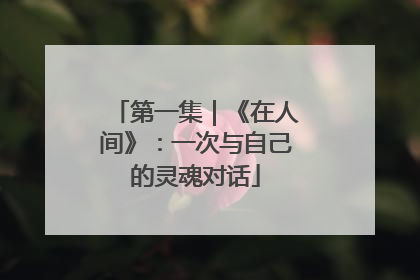 第一集｜《在人间》：一次与自己的灵魂对话