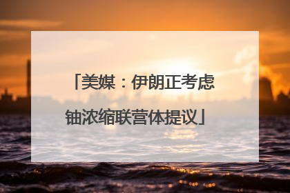 美媒：伊朗正考虑铀浓缩联营体提议
