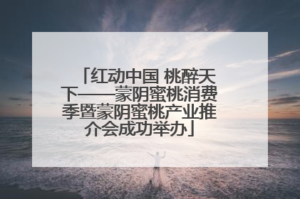 红动中国 桃醉天下——蒙阴蜜桃消费季暨蒙阴蜜桃产业推介会成功举办