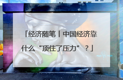 经济随笔丨中国经济靠什么“顶住了压力”？
