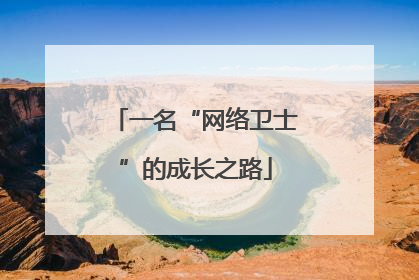 一名“网络卫士”的成长之路