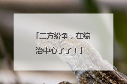 三方纷争，在综治中心了了！