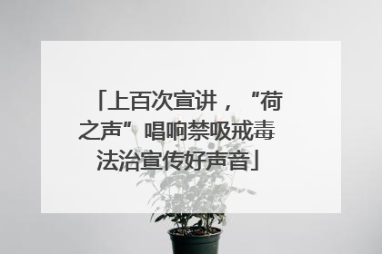 上百次宣讲，“荷之声”唱响禁吸戒毒法治宣传好声音