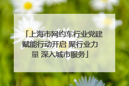 上海市网约车行业党建赋能行动开启 聚行业力量 深入城市服务