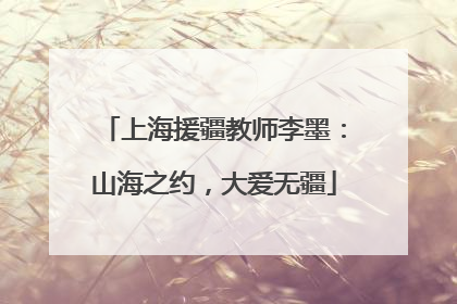 上海援疆教师李墨：山海之约，大爱无疆