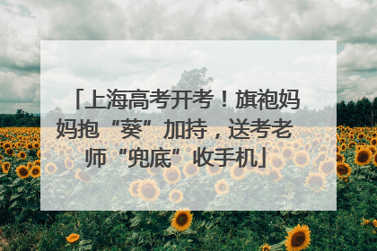 上海高考开考！旗袍妈妈抱“葵”加持，送考老师“兜底”收手机