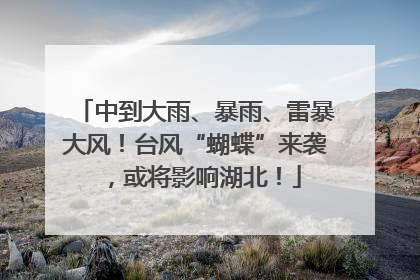 中到大雨、暴雨、雷暴大风！台风“蝴蝶”来袭，或将影响湖北！