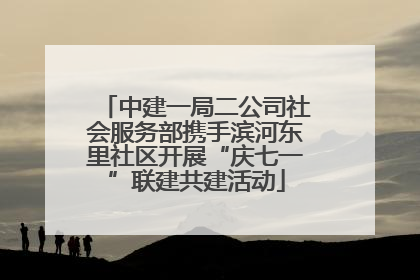 中建一局二公司社会服务部携手滨河东里社区开展“庆七一”联建共建活动