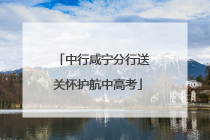 中行咸宁分行送关怀护航中高考