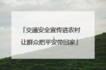 交通安全宣传进农村 让群众把平安带回家