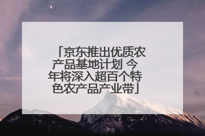 京东推出优质农产品基地计划 今年将深入超百个特色农产品产业带