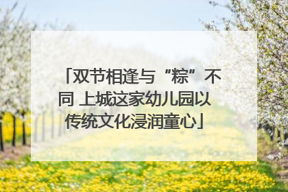 双节相逢与“粽”不同 上城这家幼儿园以传统文化浸润童心