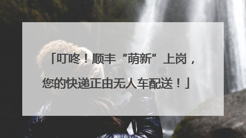 叮咚！顺丰“萌新”上岗，您的快递正由无人车配送！