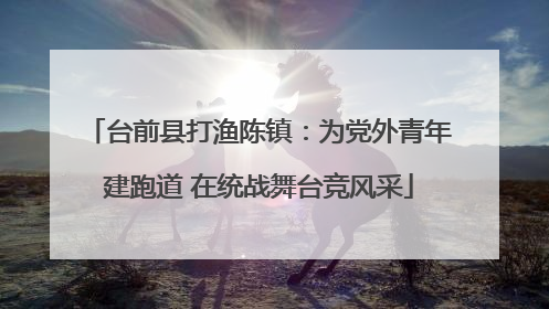台前县打渔陈镇：为党外青年建跑道 在统战舞台竞风采