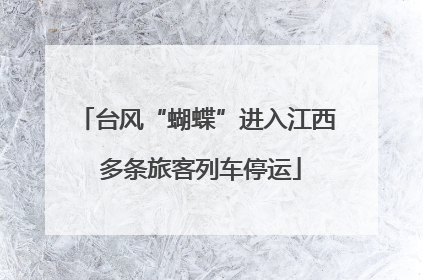 台风“蝴蝶”进入江西 多条旅客列车停运