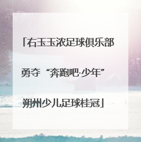 右玉玉浓足球俱乐部勇夺“奔跑吧·少年”朔州少儿足球桂冠