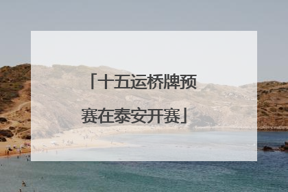 十五运桥牌预赛在泰安开赛