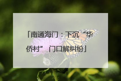 南通海门：下沉“华侨村” 门口解纠纷