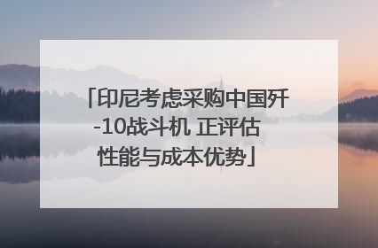 印尼考虑采购中国歼-10战斗机 正评估性能与成本优势