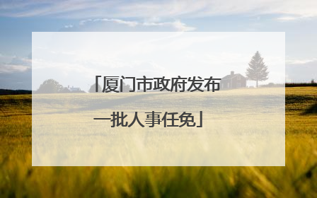 厦门市政府发布一批人事任免