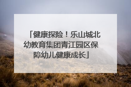 健康探险！乐山城北幼教育集团青江园区保障幼儿健康成长